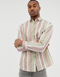 Oversize-рубашка в полоску ASOS DESIGN-Розовый