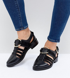 Туфли для широкой стопы на плоской подошве ASOS DESIGN Virgo-Черный