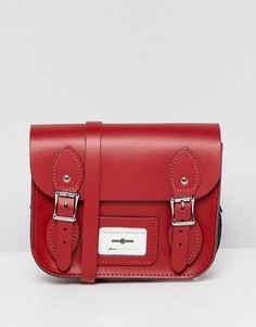 Маленькая сумка сатчел с двумя пряжками The Leather Satchel Company-Красный