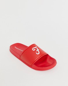 Красные шлепанцы с логотипом Farah-Красный