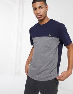 Серая футболка с карманом Lacoste-Серый