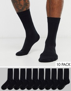 Набор из 10 пар черных носков Jack & Jones-Черный