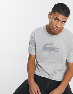Футболка с логотипом Lacoste-Серый