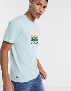 Футболка колор блок Lacoste-Белый