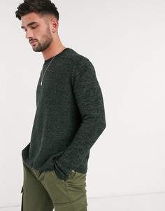Вязаный джемпер из 100% хлопка Only & Sons-Зеленый
