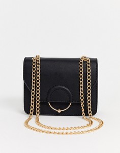 Сумка через плечо с ремешком-цепочкой ASOS DESIGN-Черный