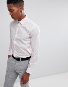 Приталенная поплиновая рубашка French Connection-Розовый