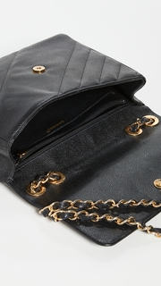 What Goes Around Comes Around Chanel Black Diagonal Quilt Bag