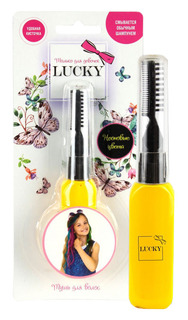 Тушь для волос Lucky неоновые цвета Т11934 Желтый, на блистере