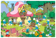 Макси-пазл "Смурфики 2" - Работающие смурфы, 24 детали Trefl