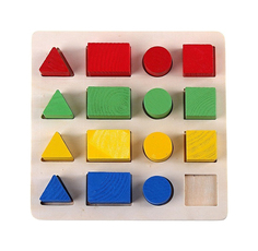Головоломка «Изучаем цвета и фигуры», 16 объёмных фигур Лесная мастерская