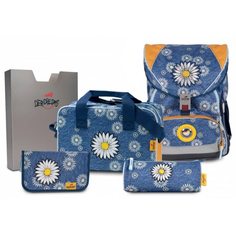 Ранец Ddd Ergoflex Xl Ромашка DerDieDas для девочек Синий 8406079