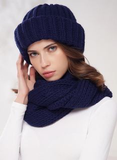 Шапка женская Siberika 1017/16 синяя 54-56