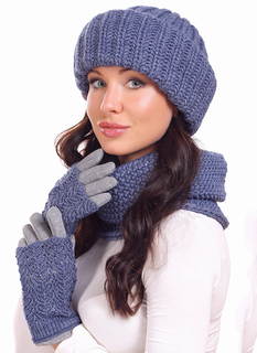 Шапка женская Siberika 1017/10 синяя 54-56