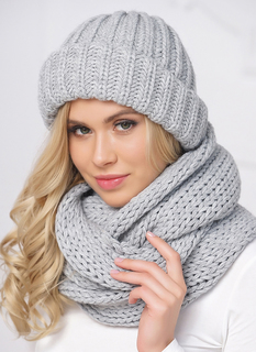 Шапка женская Siberika 1012/37 серая 54-56