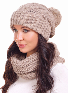 Шапка женская Siberika 1012/4 бежевая 54-56