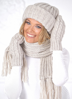 Шапка женская Siberika 1017/23 бежевая 54-56