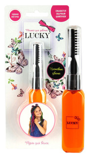 Тушь для волос Lucky неоновые цвета Т11930 Оранжевый, на блистере
