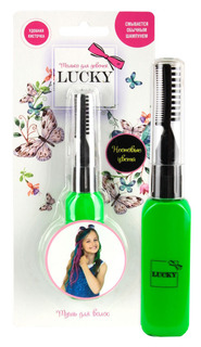 Тушь для волос Lucky неоновые цвета Т11933 Зеленый, на блистере