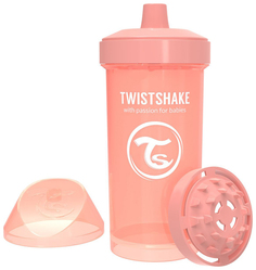 Поильник Twistshake "Kid Cup", цвет: пастельный персиковый (Pastel Peach), 360 мл