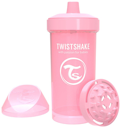 Поильник Twistshake "Kid Cup", цвет: пастельный розовый (Pastel Pink), 360 мл