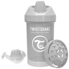 Поильник Twistshake "Crawler Cup", цвет: пастельный серый (Pastel Grey), 300 мл