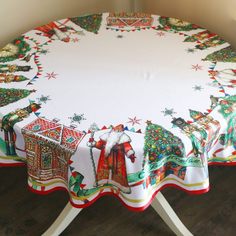 Скатерть круглая Myatashop Зимняя сказка