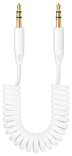 Аудиокабель Jack 3.5 - Jack 3.5 Deppa 72156, витой, 1.2 м, белый