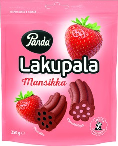 Конфеты лакричные Lakupala Panda с начинкой со вкусом клубники 250 г