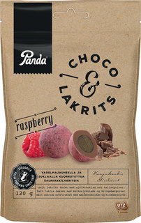 Конфеты Panda шарики шоколадные в малиновой пудре с лакричной начинкой 120 г