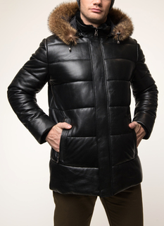 Кожаная куртка мужская Alfafur КП-VV-19/1 черная 54 RU