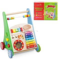 Каталки детские деревянные ТМ Troys серия Тук-тук