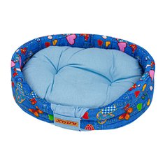 Лежак для собак и кошек Xody Бабочка, хлопок, джинс, 52х46х13 см