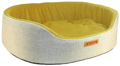 Лежак для собак и кошек Xody Премиум №0, флок, OLIVE, 38х26х15 см