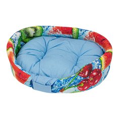 Лежак для собак и кошек Xody Бабочка, хлопок, фреш, 52х46х13 см