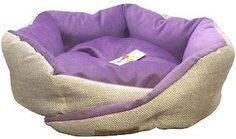 Лежак для собак и кошек Xody Сказка, флок, VIOLET, 52х52х15 см