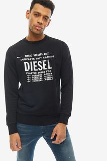 Свитшот мужской DIESEL 00S57H 0BAWT 900 черный S