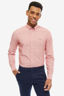 Рубашка мужская Tommy Hilfiger MW0MW11022 611 красная 2XL