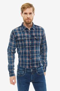 Рубашка мужская Replay M4987.52136.010 синяя XL