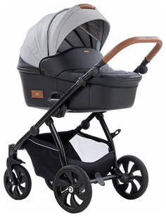 Коляска 2 в 1 Tutis Aero Черная кожа