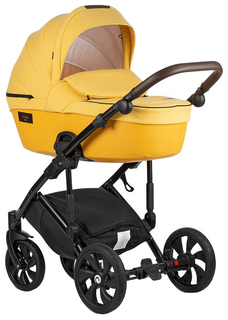 Коляска Tutis Viva Life 3 в 1 075 пастельно-жёлтый, кожа шафрановый