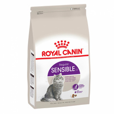 Комплект сухой корм для кошек ROYAL CANIN Sensible, 2кг + 2 пауча 85г