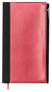 Записная книжка «Наппа. Красный металлик», А6+, 96 листов, клетка Феникс