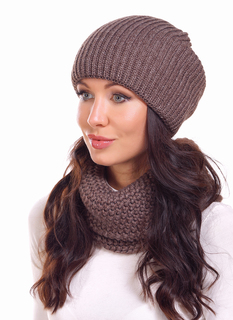 Шапка женская Siberika 1003/8 коричневая 54-56