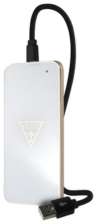 Беспроводное зарядное устройство Guess Wireless Charger белое/золотое