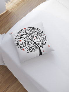 JoyArty Наволочка декоративная «Семейное дерево» на молнии, 45x45 см