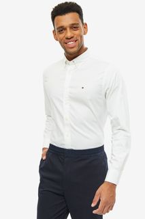 Рубашка мужская Tommy Hilfiger MW0MW10948 100 белая 2XL