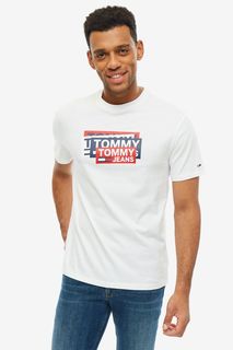 Футболка мужская Tommy Jeans DM0DM06498 100 белая XL