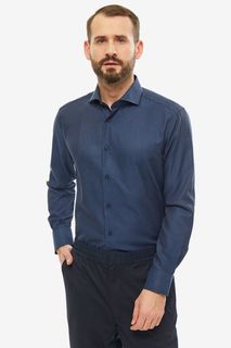 Рубашка мужская John Jeniford JJ-191004-SL73-U1 синяя 42 DE