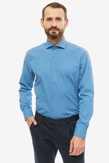 Рубашка мужская John Jeniford JJ-191003-SL73-U1 синяя 43 DE
